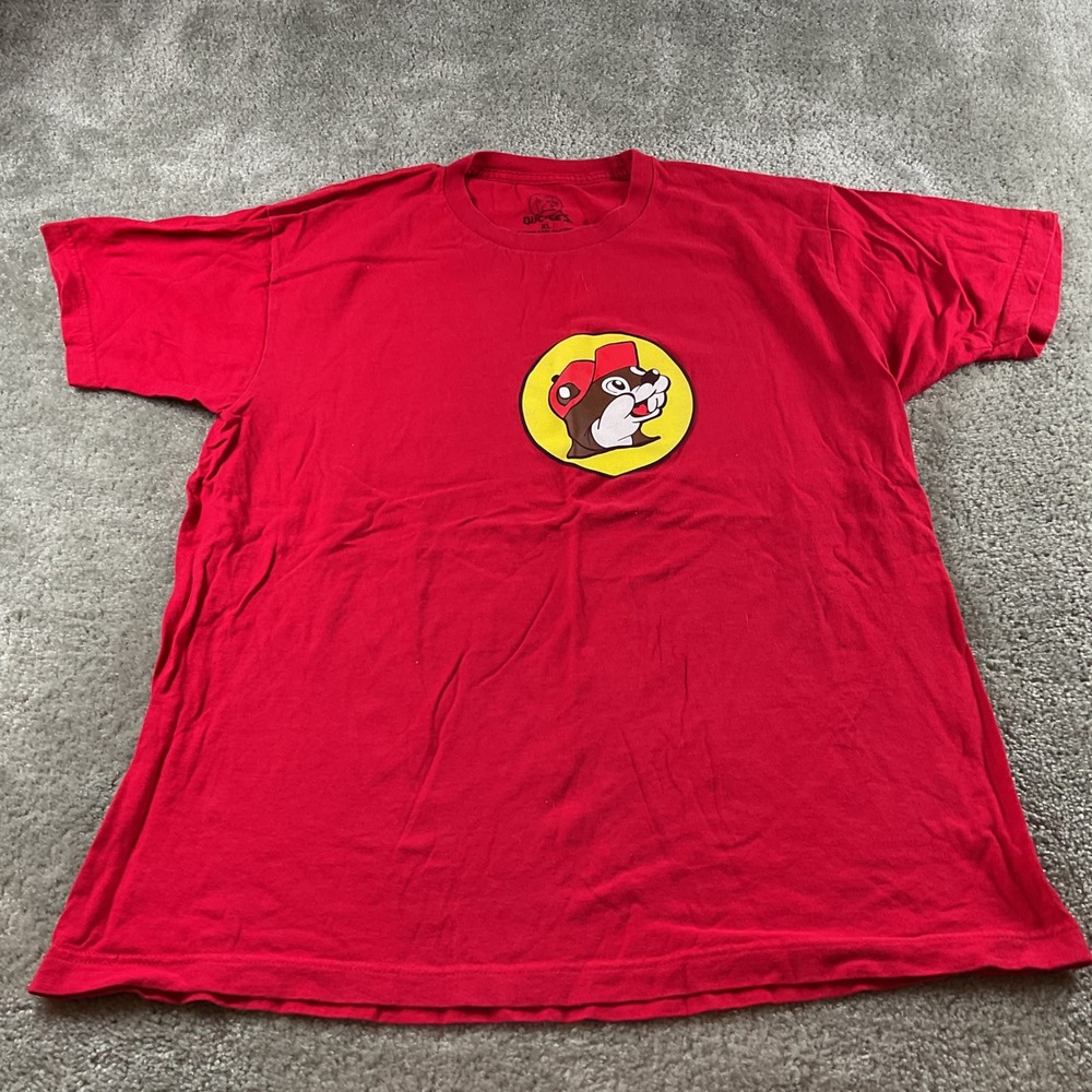 Buc-ee's Beaver‎ Graphic T-Shirt XL Texas Gas Station Travel Stop Red Tee